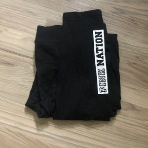 Pink Full Length Cotton Leggings